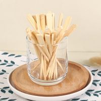 100pcs Bamboo Skewers Wooden Cocktail Toothpicks Bamboo Paddle Picks Food Skewers Bamboo Wood Skewers Toothpicks for Snacks