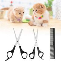 3 PCS/Set Pet Hair Clipper Barber Hair Cutting Hairdressing With Comb Dogs Cats Shears