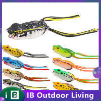 IB เหยื่อกบจำลองกลางแจ้งตกปลาลอยน้ำเหยื่อ Crankbait เหยื่อแบบนิ่มเทียมสำหรับปลากะพง Walleye Pike Muskfish Carp Roach Trout