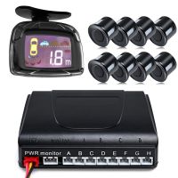 Car Parktronic LED Parking Sensor With 8 Sensors Reverse Backup Parking Radar Monitor Detector System Kit Backlight Display