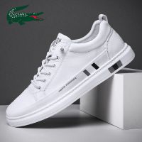 CODkecanm8 Ready Stock ?Spot Lacoste French Crocodile Mens Casual Shoes White Shoes Sports Shoes Flat Running Shoes Fashion Daily Trendy Shoes