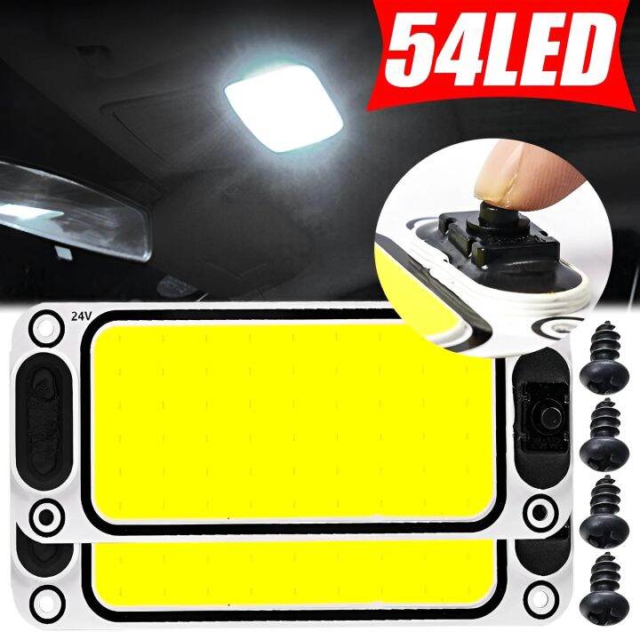 1224V Car Interior LED Reading Light High Brightness COB Panel Light Universal Auto Van Lorry
