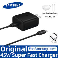 MCYP ดั้งเดิม45วัตต์ที่ชาร์จความเร็วสูง Samsung กาแลคซี Usb ชนิด C Pd 45 W EU UK เราสายชาร์จแบบเร็วเครื่องชาร์จติดผนังสำหรับ Z Flip4/3 Fold4/3 S23 S21 S22 S21ที่ S21มาก + S20 FE Note 20 Ultra Tab S7FE S8 + บวก S8พิเศษกับ USB 5A ประเภท C สายอะแดปเตอร์ชาร์จ