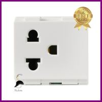 เต้ารับเดี่ยว 3 ขา HACO W8416V สีขาวSINGLE SOCKET HACO W8416V 3 PIN WHITE **ใครยังไม่ลอง ถือว่าพลาดมาก**