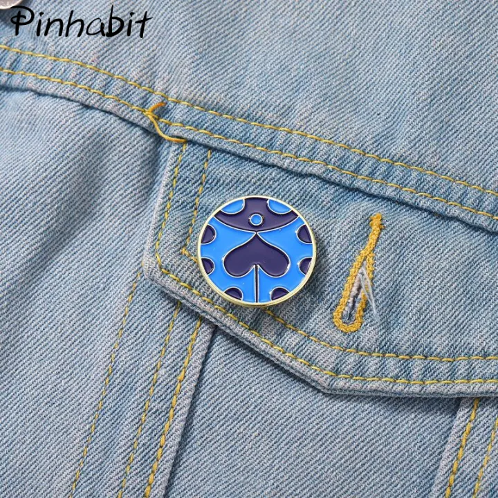Blue Ladybug Enamel Pins Custom JOJO Anime Ladybird Inspiration
