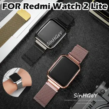 Cheap Milanese Strap For Xiaomi Mi Watch Lite Smart Watch Metal Frame  Protector Case Bracelet Watchband For Redmi Watch 2 Lite Correa