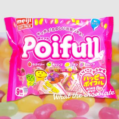 Meiji Poiful ลูกอมเคี้ยวหนึบ รสผลไม้ 4 รสชาติ