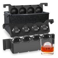 hot【cw】 Maker Mold Silicone Whiskey Tray Mould Bubble-Free 2 Inch 8pcs