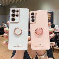 FDD S 23เคสขาตั้งแบบห่วงสำหรับ Samsung Galaxy S23 Plus S22อัลตร้า S21 S20 Fe ปลอกซิลิโคนเคลือบสุดหรูบน S23ultra S23plus