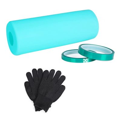 JHD Sublimation Tumblers Silicone Bands Sleeve Kit For 20 Oz Straight Blanks Cups With Heat Resistant Gloves Transfer Tapes