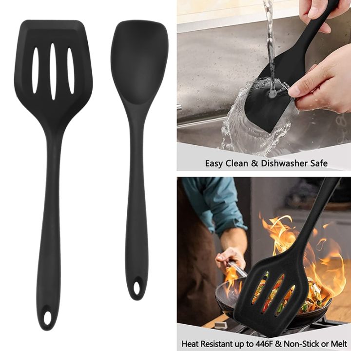 6pcs-black-kitchen-nonstick-tools-spatula-ladle-spoon