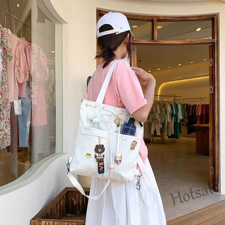 hot-sale-c16-korean-canvas-bag-single-shoulder-crossbody-large-capacity-students-ins-zipper-handbag