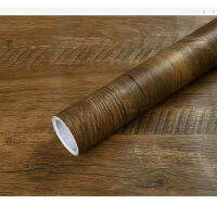 Self-Adhesive PVC Waterproof Wood Grain Wallpaper Rolls Kitchen Stickers Furniture Wardrobe Table Wall Papers Home Decor ！