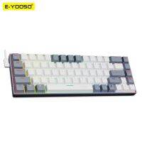 Z686 E-YOOSO RGB USB 60 Mini Slim Mechanical Gaming คีย์บอร์ดสีแดง68คีย์รัสเซียบราซิลโปรตุเกสสำหรับ Compute