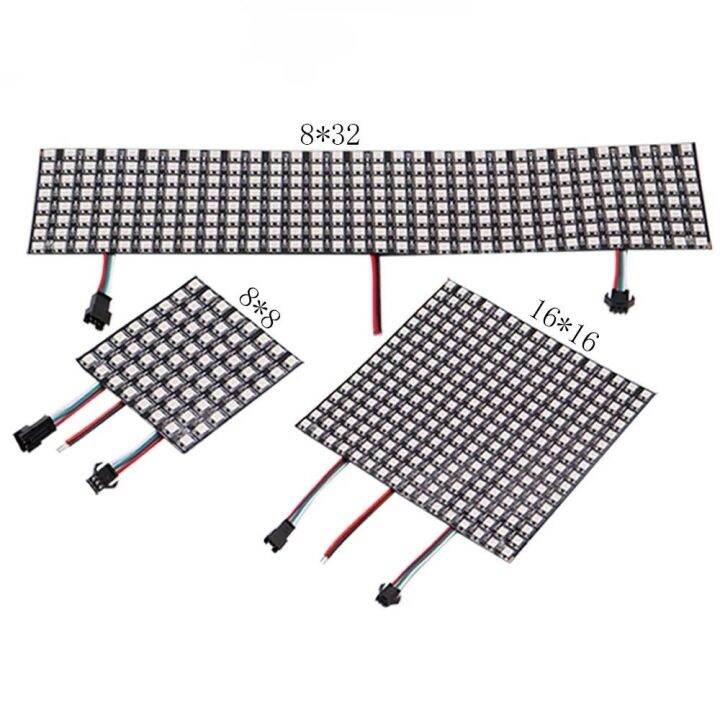 WADAE Flexible Colorful 8x8 16x16 8x32 WS2812B with IC WS2812 Module ...