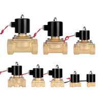 Normally Closed Electric Solenoid Valve Brass 1/2" 3/4" 1" 2" DN15 DN20 DN25 Coil All Copper Water switching valve 12V 24V 220V Bar  Wine Tools