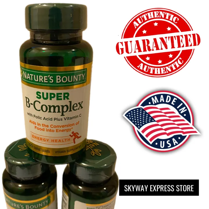 Nature's Bounty Super B Complex with Folic Acid and Vitamin C 150