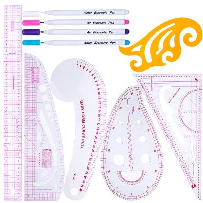 Imzay Sewing French Curve Ruler Set Drawing Tailor Rule Measure for Sewing Dressmaking Pattern Design DIY Clothing Supplies