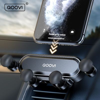 QOOVI Gravity Phone Holder Stand For Car Air Vent Mount No Magnetic Mobile Phone Holder Support GPS For iPhone 14 Xiaomi Samsung Car Mounts