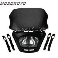 ❈► Black Motocross Enduro Dual Racing Headlight for Honda CRF Yamaha WR TTR Suzuki DRM Kawasaki KLX Universal Head Lamp