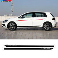 Clubsport Sport Stripes Auto Body Customized Sticker For Volkswagen Golf MK7 Carbon Fiber Car Door Side Skirt Decor Vinyl Decal