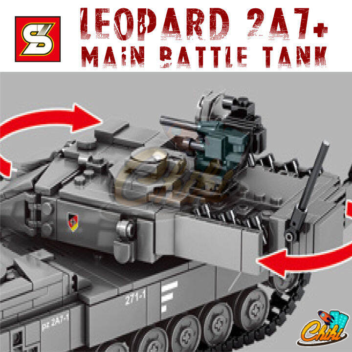 ตัวต่อ-leopard-2a-main-battle-tank-รถถังสีเทา-sy0104-จำนวน-898-ชิ้น