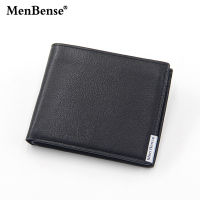 MenBense กระเป๋าสตางค์ผู้ชายสั้นแฟชั่นคลิปขอบกระเป๋าสตางค์ PU Binder กระเป๋าสตางค์ผู้ชายหลายใบ 1SF9