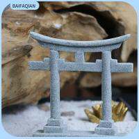 BAIFAQIAN สีเทาและสีเทา ประตู Torii ญี่ปุ่นขนาดเล็ก งานฝีมืองานประดิษฐ์ หินทรายเทียม การจำลอง Torii ของขวัญสำหรับเด็ก ของตกแต่งตู้ปลา ศาลเจ้า shinto ขนาดเล็ก ของเล่นสำหรับเด็ก