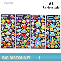 ?【Lowest price】TANG สติกเกอร์ฟองสบู่รูปมนุษย์ต่างดาวสามมิติรูปอวกาศด้วยเสียงดนตรีกะพริบสติกเกอร์ฟองของเล่นเด็กปริศนาเพื่อการศึกษาปฐมวัยสติกเกอร์โฟม