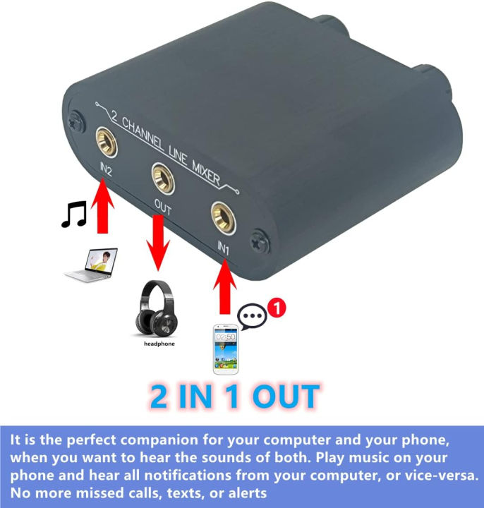 tenealay-2-way-audio-mixer-3-5mm-un-powered-mixer-2-to-1-stereo-aux-3-5mm-line-levels-control-box-mini-passive-mixer-x21