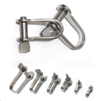 HQ YC01 สแตนเลส 316 Marine Grade Flat Dee Shackle สกรูแรงดึงสูง Anchor Shackle เรือ Yart อุปกรณ์เสริม M4-M12-omvzqf176