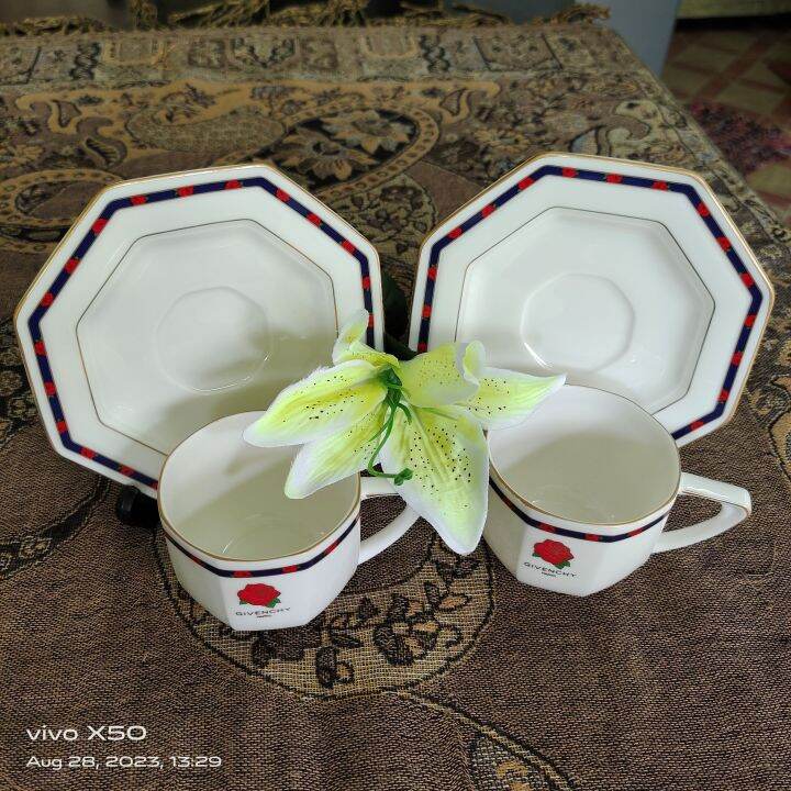 Givenchy Tea or Coffee Cups and Saucer Set Lazada PH