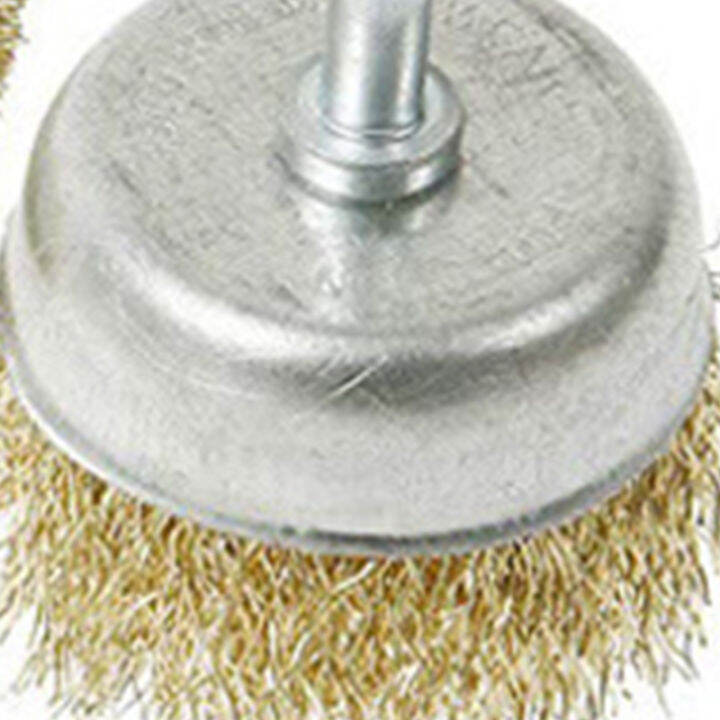 Wire Wheel Cup Brush Set Copper Plated Steel Grinding Polishing Brushes