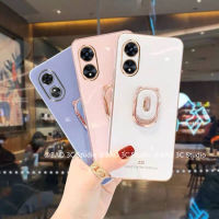 ใหม่ เคส Phone Case OPPO A18 A38 A77 5G 4G INS เคสโทรศัพท์ ชุบแนวโน้มแฟชั่นแบบเรียบง่ายที่สร้างสรรค์น่ารักฝาหลังซิลิโคนแบบนิ่มพร้อมที่ใส่รูปหมีการ์ตูน2023