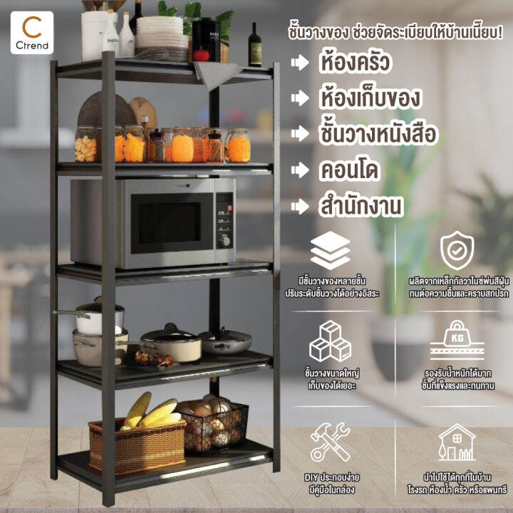 ctrend-ชั้นวางของ-ชั้นวางสินค้า-ชั้นเหล็กวางของอเนกประสงค์-sl7-5-layer-steel-shelf