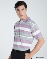 เสื้อโปโลแขนสั้นผู้ชายมีกระเป๋า Maximo Dente คอปก ลายริ้ว คลาสสิค สไตล์ยุโรป สำหรับผู้ใหญ่ รุ่น AD-5003-3 เริ่มตั้งแต่Size S-8XL (jumbo)
