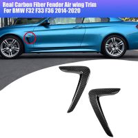 1Pair Real Carbon Fiber Car Fender Trim Air Wing Replacement Parts Accessories for BMW F32 F33 F36 2014-2020 Side Body Air Vent Cover Intake Grille