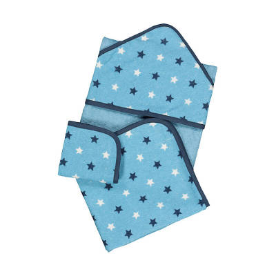 ผ้าเช็ดตัวเด็ก mothercare blue towel bale - 3 pack RA364