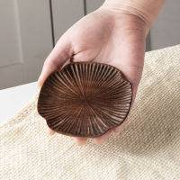 Black walnut saucer on wood, four-leaf clover coasters, water cups, heat insulation mats, wooden anti-scalding tea ceremony