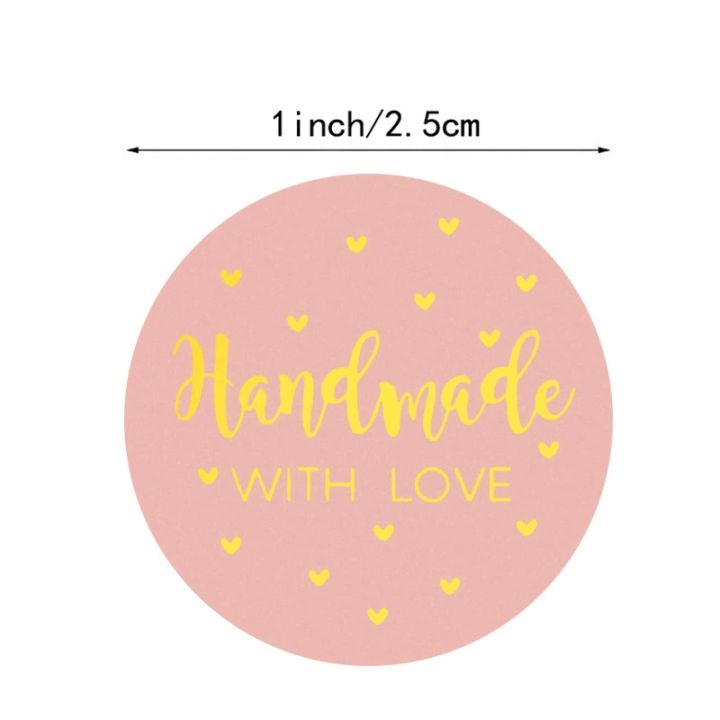 pink-handmade-with-for-your-order-sticker-heart-thanks-shopping-small-local-kraft-labels