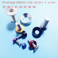 5-10pcs/lot aluminum countersunk washer with screw m2 m2.5 M3 M4 M5 M6 M8 colourful Anodized Countersunk Head Washers Gasket