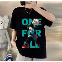 เสื้อยืดโอเวอร์ไซส์เสื้อ my hero academia Deku มังงะมายฮีโร่อคาเดเมีย เสื้อยืดคอกลม ชาย หญิง Izuku Midoriya พิมพ์ลายการ์ตูนอนิเมะแขนสั้นS-5XL S-5XL