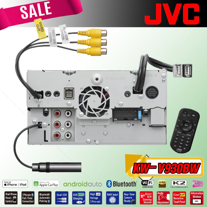 jvc-kw-v930bw-จอติดรถยนต์-2ดิน-dvd-cd-usb-bt-หน้าจอควบคุมระบบสัมผัสแบบ-clear-resistive-ขนาด-6-8-นิ้ว-6-8-wvga-หน้าจอระบบสัมผัสclear-resistive-ควบคุมการสัมผัสหน้าจอ