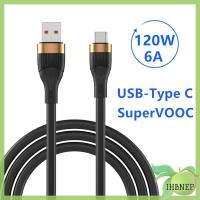 โทรศัพท์มือถือ IHBNEP 120W สาย USB C ชนิด C สายข้อมูลเคเบิลที่ชาร์จไฟรวดเร็ว USB ความเร็วสูง