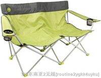 hyfvbu❣∋﹉  Lax Chair Camping for 2 People Loveseat-Style Collapsible Camp with Cupholders Seatb