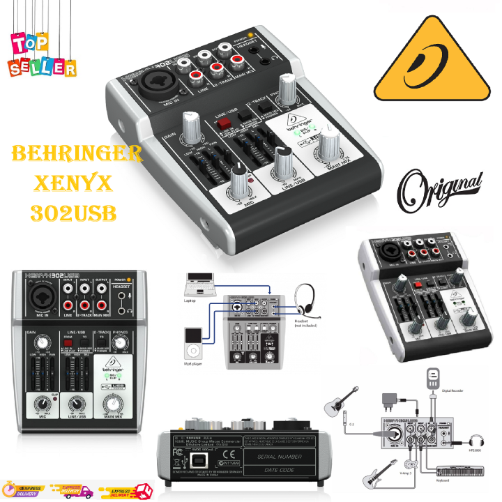 Mixer Behringer Xenyx 302usb/ Xenyx302 usb / Xenyx 302 Usb (original