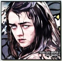 Arya Stark คำพูดผ้าใบพิมพ์ลายโปสเตอร์ป๊อปอาร์ต Game Of Thrones สติกเกอร์ติดผนังงานศิลปะของแฟนๆกรอบ