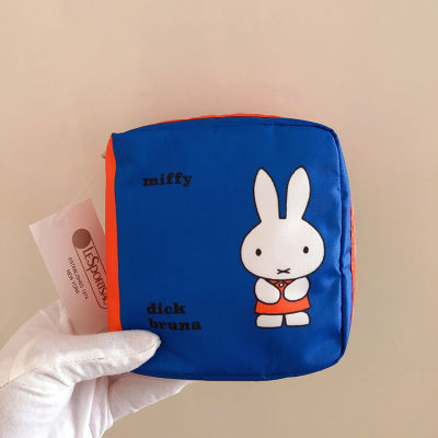 Li Shao Dick Bruna Miffy กระต่าย Miffy ที่เก็บกระเป๋าเครื่องสำอางถือกระเป๋าเงินเหรียญ3496/6511