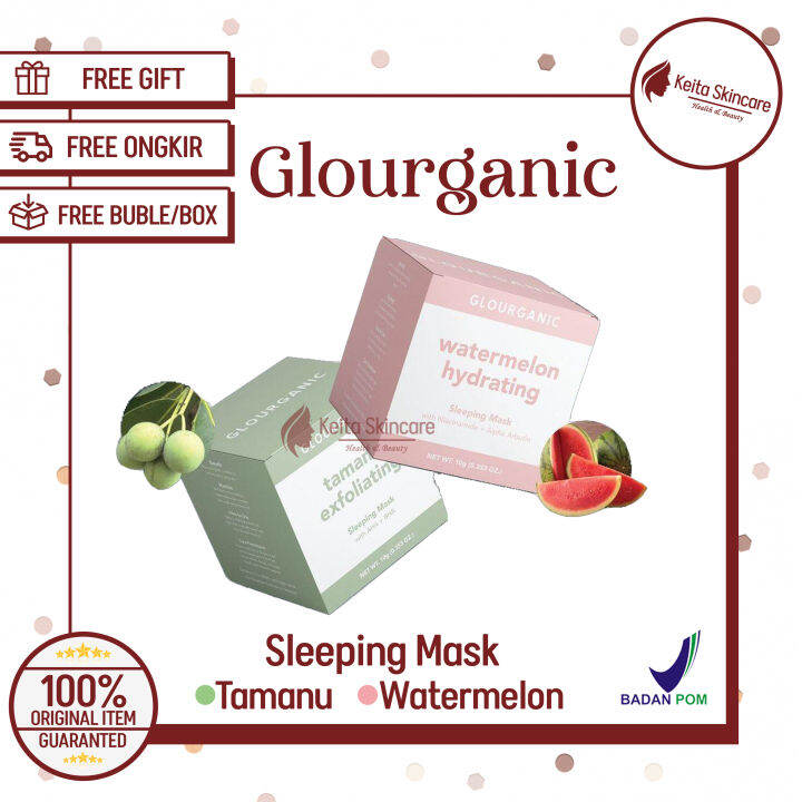 Glourganic Sleeping Mask Tamanu Exfoliating Watermelon Hydrating 10gr