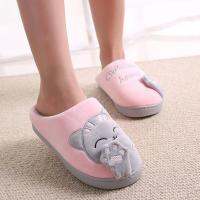 MALL Slippers Cartoon Non-slip Warm Indoors Bedroom Floor Shoes women